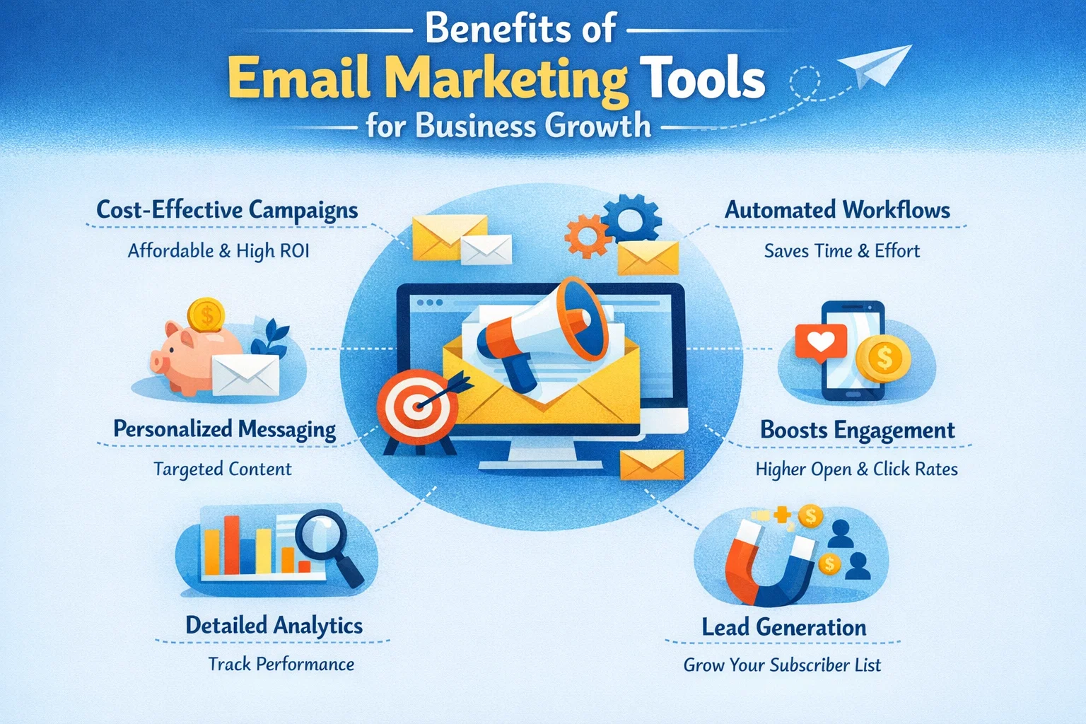 Benefits of Email Marketing Tools for Business Growth Hero Image